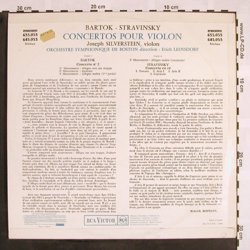 Bartok,Bela / Stravinsky: Concerto No.2/Concerto en Ré, RCA Victor, co(635.053), F,m-/vg+,  - LP - L5094 - 7,50 Euro