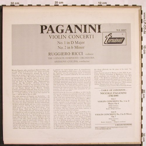 Paganini,Niccolo: Violin Concerti No.1 in D major/No2, Turnabout Vox(TV-S 34527), US, 1973 - LP - L5129 - 12,50 Euro