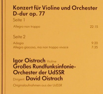 Brahms,Johannes: Violinkonzert, d-dur op.77, Melodia/Eurodisc(30 215 8), D,  - LP - L5157 - 7,50 Euro