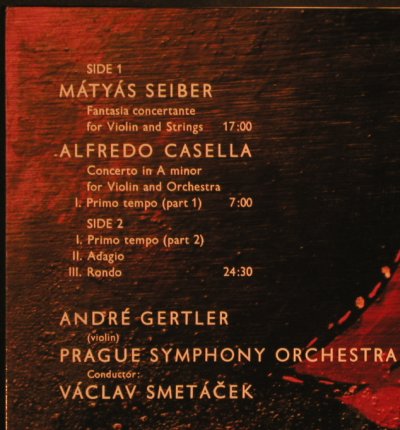 Seiber,Mátyás / Alfredo Casella: Fantasia Concertante Violin&Strings, Supraphon(1 10 1838), CZ, m /VG+, 1977 - LP - L5210 - 7,50 Euro