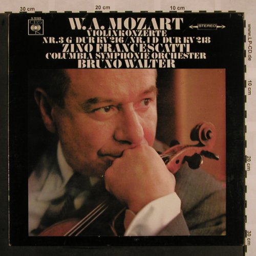 Mozart,Wolfgang Amadeus: Violinkonzerte Nr.3 G-dur&Nr5 D-dur, CBS(S 72 323), D, m-/vg+,  - LP - L5217 - 6,00 Euro