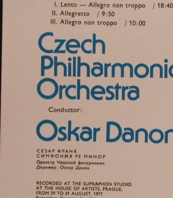 Franck,Cesar: Symphony in D Minor, Supraphon(1410 2420 QZA), CZ, 1978 - LPQ - L5263 - 7,50 Euro