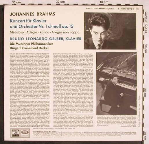 Brahms,Johannes: Klavierkonzert Nr.1 D-Moll Op.15, EMI(C 063-10 448), D,  - LP - L5349 - 9,00 Euro