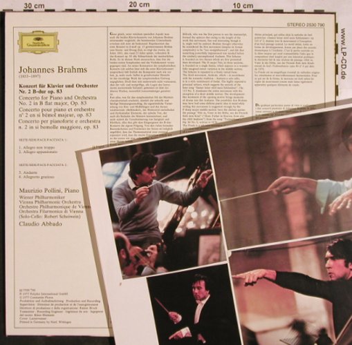 Brahms,Johannes: Klavierkonzert Nr.2 B-Dur op.83, D.Gr.(2530 790), D, 1977 - LP - L5350 - 7,50 Euro