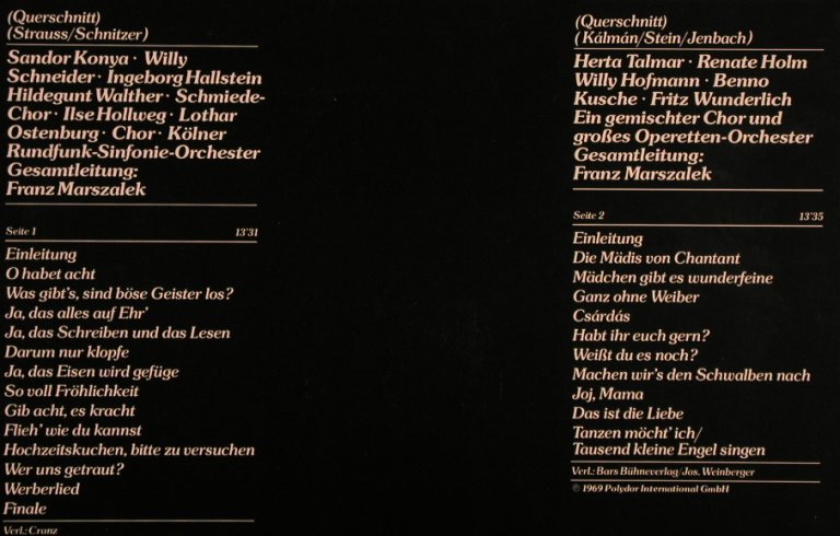 Strauss,Johann / Kalman: Der Zigeunerbaron / Csardas-Fürstin, Polydor(2416 172), D, Ri,  - LP - L5365 - 5,00 Euro
