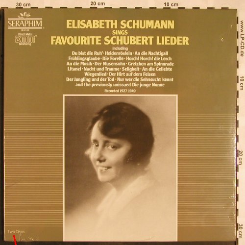 Schumann,Elisabeth: Sings Favorite Schubert Lieder,Foc, Seraphim,1927-49,co(IB-6149), US,FS-New, 1986 - 2LP - L5382 - 12,50 Euro