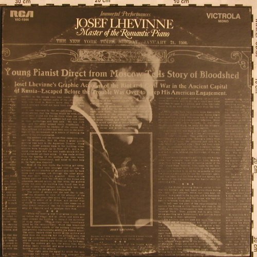 Lhevinne,Josef: Master of the Romantic Piano, RCA Victrola(VIC-1544), US, 1970 - LP - L5409 - 9,00 Euro