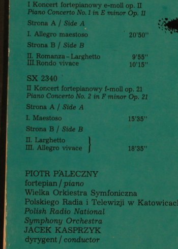 Chopin,Frederic: Piano Concertos, Foc, Polskie Nagrania(SX 2339/2340), PL,m-/vg+, 1985 - 2LP - L5425 - 12,50 Euro