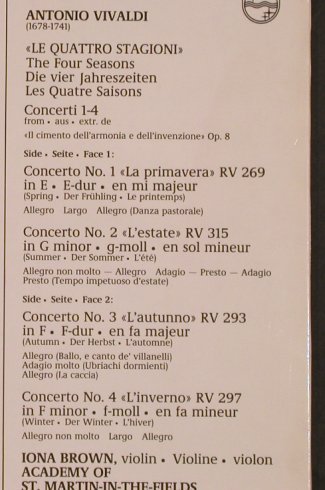 Vivaldi,Antonio: Die Vier Jahreszeiten, Philips(9500 717), NL, 1979 - LP - L5440 - 6,00 Euro