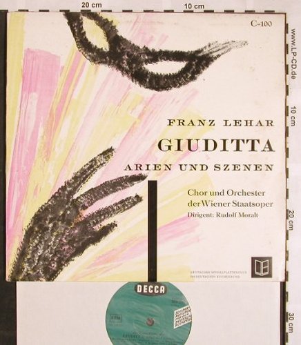 Lehar,Franz: Giuditta-Arien und Szenen, Club Ed., Decca(C-100), D,  - 10inch - L5514 - 5,00 Euro