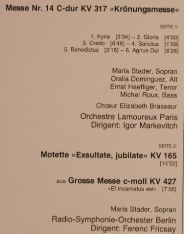 Mozart,Wolfgang Amadeus: Krönungsmesse/Exsultate Jubilate/.., D.Gr. Resonance(2535 148), D, 1976 - LP - L5576 - 6,00 Euro