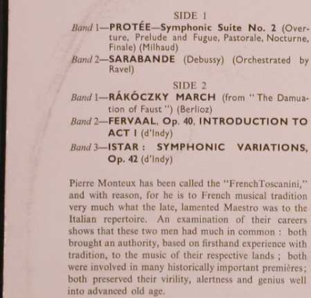 V.A.Music of France: Protée,Sarabande,Rákóczky, RCA Camden(CDN 1005), UK,Ri,  - LP - L5617 - 6,00 Euro