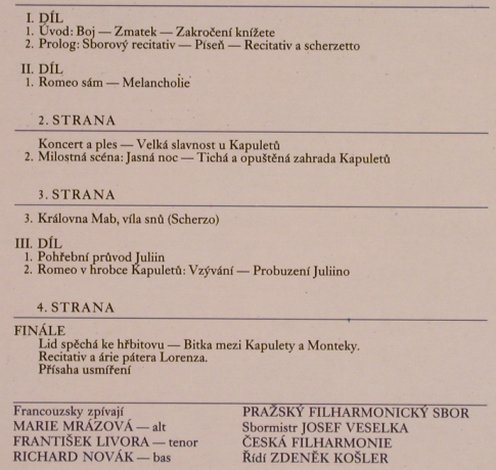 Berlioz,Hector: Roméo & Juliette, Foc, Supraphon(1112 2841-42 ZA), CZ, 1980 - 2LP - L5630 - 12,50 Euro