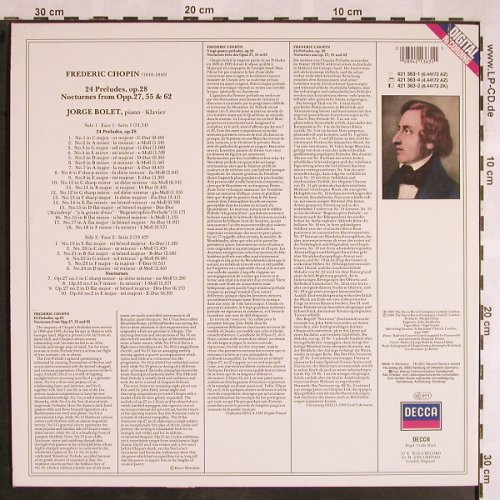 Chopin,Frederic: 24 Preludes op.28, 4 Nocturnes, Decca(6.44172 AZ)(421 363-1), D, co, 1985 - LP - L5655 - 7,50 Euro