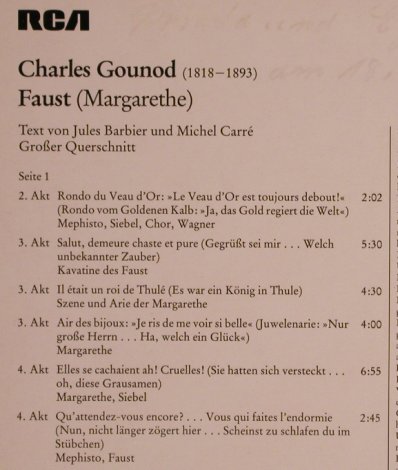 Gounod,Charles: Faust-Gr.Opernquerschnitt(77), Erato(ZL 30720), D, woc, 1980 - LP - L5690 - 4,00 Euro