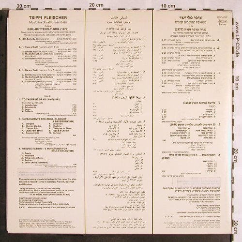 Fleischer,Tsippi: Music for small Ensembles,Foc,Noten, Hataklit, vg+/vg+(DD 35362), Israel, 1986 - LP - L5699 - 7,50 Euro