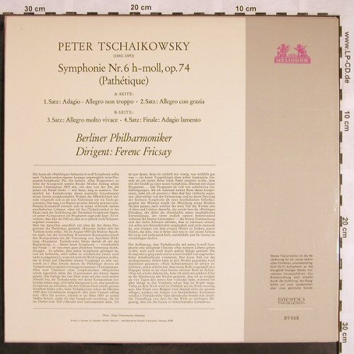 Tschaikowsky,Peter: Sinfonie Nr.6 'Pathetique', Heliodor(89 568), D, 1966 - LP - L5703 - 6,00 Euro