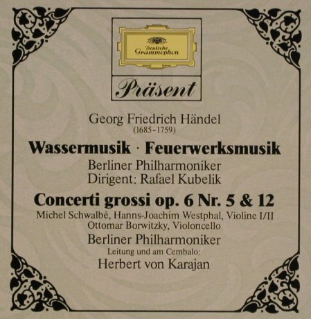 Händel,Georg Friedrich: WasserMusik-Feuerwerksmusik/Concert, D.Gr. Präsent(2726 520), D Box, 1982 - 2LP - L5719 - 9,00 Euro