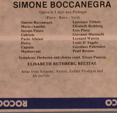 Verdi,Giuseppe: Simone Boccanegra,Box, Rococo(1017), CDN,  - 3LP - L5731 - 7,50 Euro