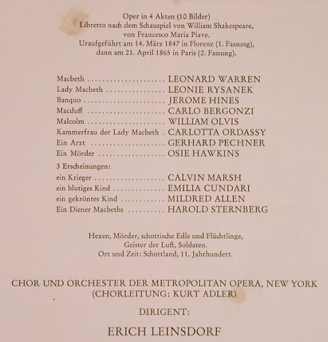 Verdi,Giuseppe: Macbeth,Box (Booklet VG+), RCA(VICS 6147/1-3), D, 1959 - 3LP - L5734 - 9,00 Euro