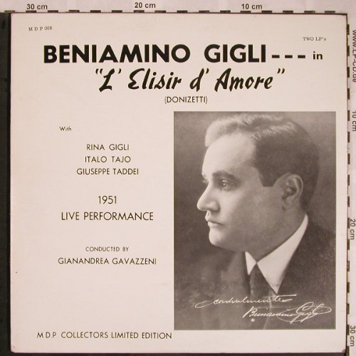 Gigli,Beniamino: L'Elisir d'Amor, 1951 Live, Foc, M.D.P. Lim.Ed.(008), US, m-/vg+,  - 2LP - L5735 - 7,50 Euro