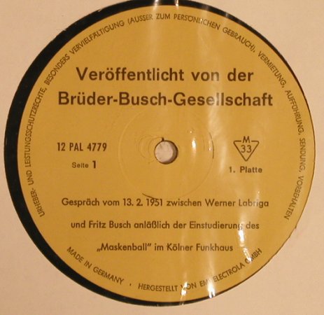 Verdi,Giuseppe: Un Ballo In Maschera,Box, Brüder-Busch Ges.(12 PAL 4779-84), D,  - 3LP - L5741 - 15,00 Euro