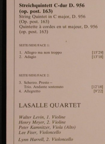 Schubert,Franz: Streichquintett D.956, D.Gr.(2531 209), D, 1979 - LP - L5752 - 14,00 Euro