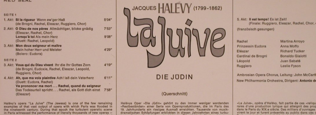 Halevy,Jacques: La Juive, Die Jüdin, Querschnitt, RCA Red Seal(ARL 1-0447), D,  - LP - L5791 - 7,50 Euro