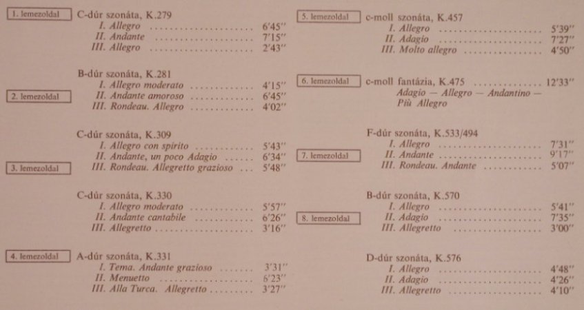 Mozart,Wolfgang Amadeus: Piano Sonatas Vol.1, Box, Hungaroton(SLPX 12219-22), H,  - 4LP - L5811 - 15,00 Euro