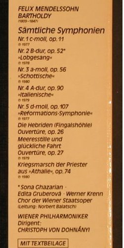 Mendelssohn Bartholdy,Felix: Sämtliche Symphonien, Box, Decca(6.35700 DX), D, 1986 - 3LP - L5818 - 15,00 Euro