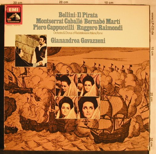 Bellini,Vincenzo: IL Pirata, Box, Compl.Rec in ital., EMI Angel Series(SAN 276), UK, 1971 - 3LP - L5823 - 15,00 Euro
