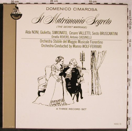 Cimarosa,Domenico: IL Martiimonio Segreto, Box, Cetra Everest Records(422/3), US,  - 3LP - L5830 - 9,00 Euro
