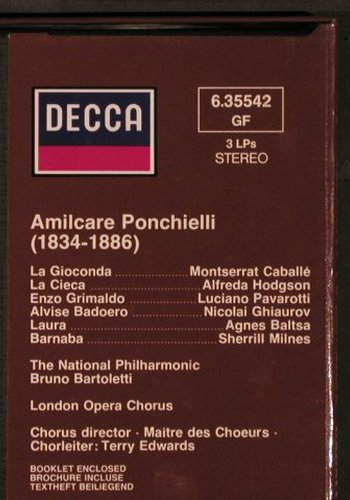 Ponchielli,Amilcare: La Gioconda,Box, Sticker on Bookl., Decca(6.35542 GF), D, 1981 - 3LP - L5836 - 12,50 Euro