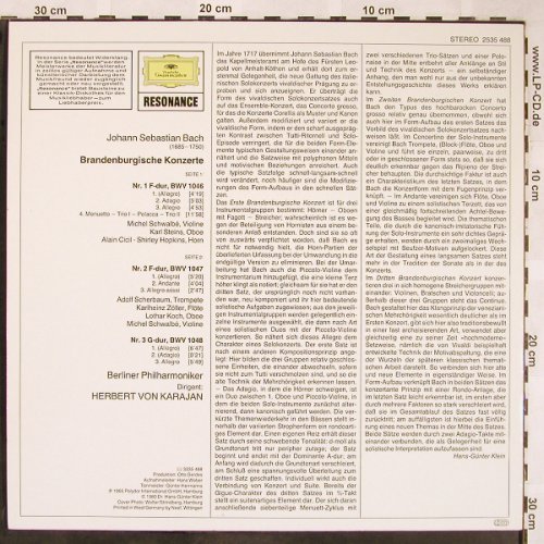 Bach,Johann Sebastian: Brandenburgische Konzerte 1,2,3, D.Gr. Resonance(2535 488), D, 1980 - LP - L5842 - 5,00 Euro