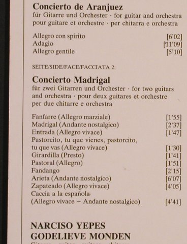 Rodrigo,Joaquin: Aranjuez-Konzert/Concierto Madrigal, D.Gr.(2531 208), D, 1980 - LP - L5857 - 5,00 Euro