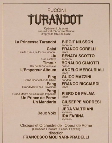 Puccini,Giacomo: Turandot, Foc, La Voix De Son Maitre(2902863), F,  - 2LP - L5878 - 7,50 Euro
