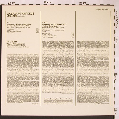 Mozart,Wolfgang Amadeus: Sinfonien Nr.40 & 41, Club-Ed., D.Gr.(66 515 8), D, Ri, 1977 - LP - L5911 - 5,00 Euro