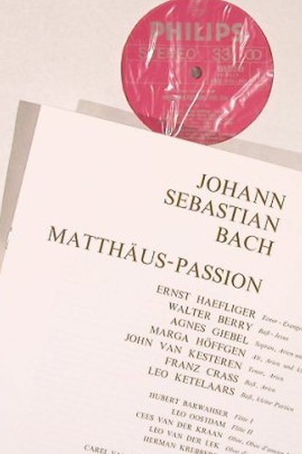 Bach,Johann Sebastian: Matthäus-Passion,Box, Philips(6747 371), NL,  - 4LP - L5937 - 20,00 Euro