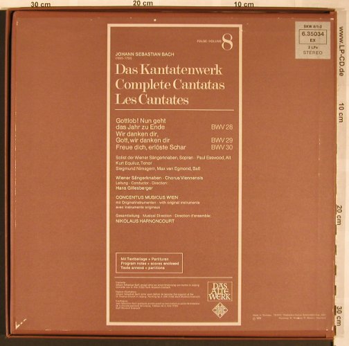 Bach,Johann Sebastian: Das Kantatenwerk Vol. 8,BWV 28-30, Telefunken(6.35034 EX), D, Box,  - 2LP - L5981 - 9,00 Euro