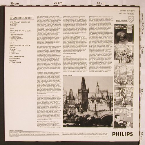 Mozart,Wolfgang Amadeus: Sinfonien Nr.38 & 41,Jupiter,Prager, Philips Grandioso(6570 087), NL, Ri, 1972 - LP - L5998 - 6,00 Euro