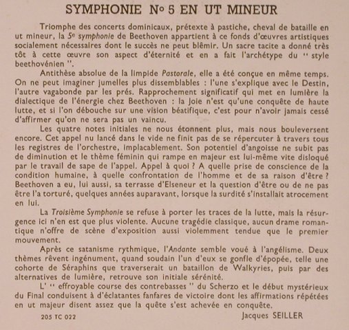 Beethoven,Ludwig van: Symphonie No.5, op.67, vg+/m-, Telefunken(205 TC 022), F,  - 10inch - L6013 - 7,50 Euro
