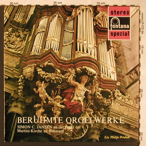 V.A.Berühmte Orgelwerke: J.S.Bach.Toccata u.Fuge, Fontana(700 105 WGY), D, vg+/m-,  - LP - L6037 - 4,00 Euro