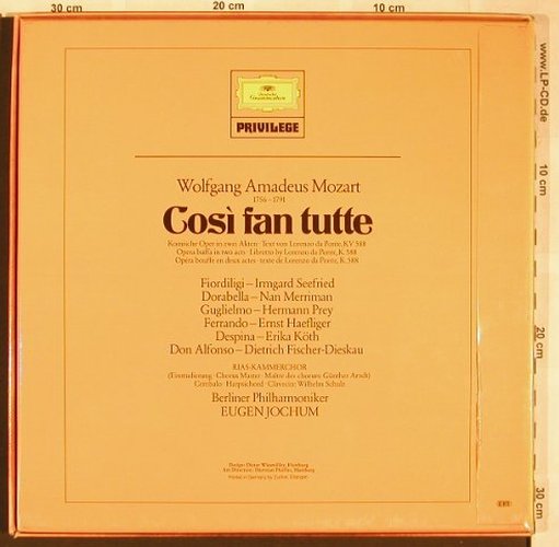 Mozart,Wolfgang Amadeus: Cosi Fan Tutte,Box, D.Gr. Privilege(2733 014), D,  - 3LP - L6059 - 12,50 Euro
