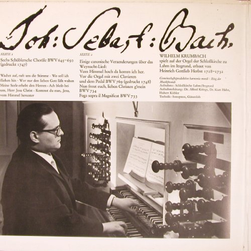Bach,Johann Sebastian: Sechs Schüblersche Choräle, Foc, Orbis(75 549), D, 1975 - LP - L6131 - 6,00 Euro
