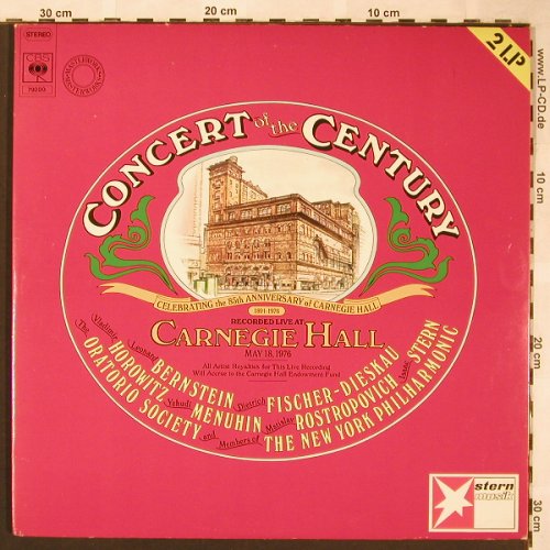 V.A.Concert of the Century: Rec.Live Carnegie Hall, 18 May 1976, CBS/Stern(79 200), D, 1976 - 2LP - L6138 - 7,50 Euro