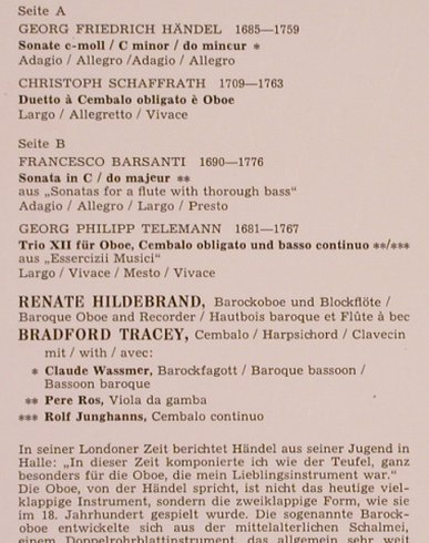 V.A.Bläsermusik auf historischen: Instrumenten-Händel,Telem.Barsanti, FSM Toccata(FSM 53 615 toc), D,  - LP - L6155 - 6,00 Euro