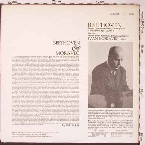 Beethoven,Ludwig van: Sonatas,Moonlight,Pathetique, Connoisseur(CS 1566), US,  - LP - L6240 - 9,00 Euro