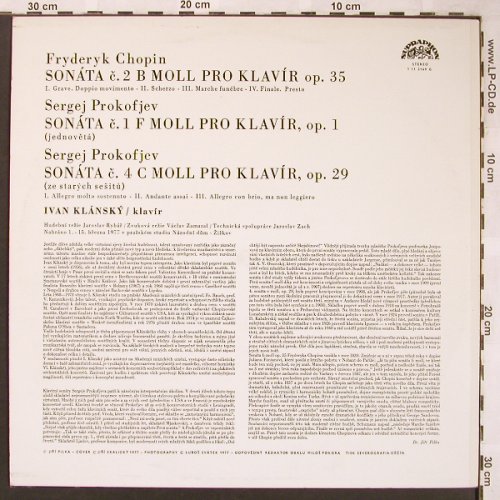 Chopin,Frederic/Prokofjev: Sonata c.2 b mol/ Sonata c.1,c.4, Supraphon(1 11 2169 G), CZ, 1977 - LP - L6241 - 6,00 Euro
