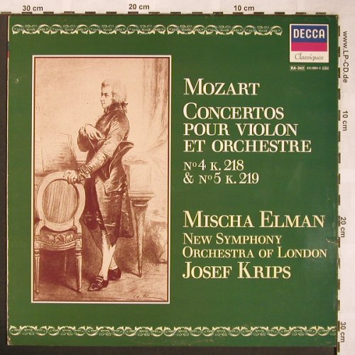 Mozart,Wolfgang Amadeus: Concerto pour violon et Orch.,stoc, Decca, Mono(411 884-1), F, m-/vg+,  - LP - L6251 - 5,00 Euro
