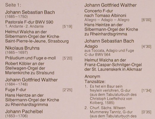 V.A.Vom ewigen Zauber barock.Orgeln: Bach, Pachabel, Buxtehude..., D.Gr.Favorit(2535 658), D, 1980 - LP - L6261 - 4,00 Euro